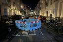 Roadworks are taking place at the sinkhole in Devonshire Place