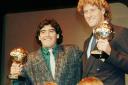 The sale of a trophy awarded to the late Diego Maradona planned a French auction house this week has been postponed (Michael Lipchitz/AP)