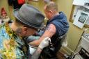 Jimmy Tippett Jnr vists to have tattoo done at Carling Amor Tattoo in Preston Street, Brighton.