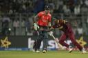 Jerome Taylor in action for the West Indies against England at the World T20 last year