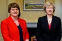Arlene Foster (left), leader of the Democratic Unionist Party, with Prime Minister Theresa May