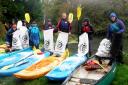 Kayak volunteers with Hatt Adventures - River Ouse Clean Up 2018