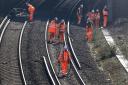 Engineers working on the the southern end of the Brighton Main Line (BML) near Brighton, Sussex, as one of Britain's busiest railway lines remains closed, causing major disruption to passengers. PRESS ASSOCIATION Photo. Picture date: Sunday February 1