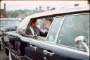 Kennedy waves to the crowds in Forest Row on his way to church (pic by Harold Waters)