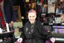 Amy Beckwith has her head shaved to help ill friend