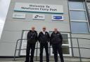 Kevin Holmes, port engineering manager, Capt. Dave Collins Williams, port manager, Mark Beaver, finance and property manager