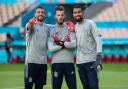 Spain goalkeepers Unai Simon, David De Gea and Robert Sanchez take a break from Euro 2020 training in Seville. Picture RFEF