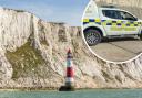 Dog falls from Eastbourne cliff, owner climbs down in rescue attempt