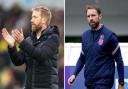 Albion boss Graham Potter (left) and England manager Gareth Southgate