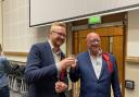 Tributes have been paid to Cllr Robert McIntosh, right, who died at the age of 72. Left is Kemptown MP Lloyd Russell-Moyle
