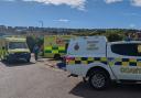 Emergency services at the scene in Saltdean