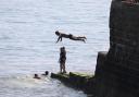 People have been warned about the dangers of tombstoning ahead of a weekend of warm weather
