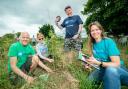 American Express colleagues volunteer at Earthwatch Tiny Forest, Lancing