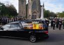 Queen Elizabeth's coffin in Balmoral