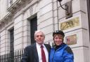 Dr Peter Carter and me outside RCN HQ