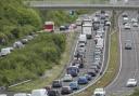 A27 incident: Queues and one lane closed