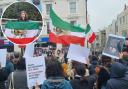 The Iran protest took place on Saturday, October 15.