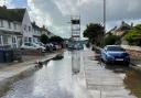 A road in Lancing has once again been flooded