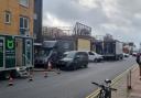 Film crews in Spring Gardens in Brighton ahead of filming for Grace