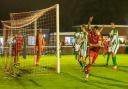 Andy Schofield scores for Whitehawk as they hammer VCD Athletic