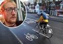 James Walsh, inset, said that the city's cycling infrastructure is not fit for purpose