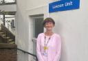 Dr Gillian Dean outside the Lawson Unit, a specialist centre for HIV at the Royal Sussex County Hospital in Brighton