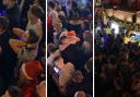 Fans held their head in their hand or hugged each other as England were knocked out of the World Cup by France