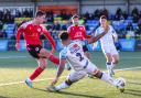 Jake Hutchinson puts Eastbourne Borough ahead at Havant and Waterlooville