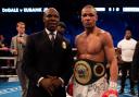 Chris Eubank Jr, right, with his father