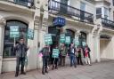 Journalists striking in Brighton