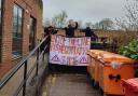 Students have blockaded Sussex House on the university's campus in solidarity with striking students