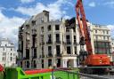 Live: Demolition work to continue today on burnt out Royal Albion hotel