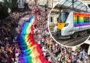 Trains heading to the first day of Pride festivities will be cancelled