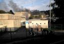 A classroom at Carden Primary School went up in flames yesterday
