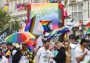 Thousands gathered for this year's Pride celebrations, despite the wet and windy weather