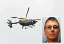 A police helicopter was searching for Ken, 62, from Lancing
