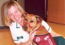 Caroline Jefferson with Sable, who was her second hearing dog