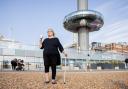 Skye Moore in front of the Brighton i360