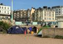 Tents pitched in Brighton
