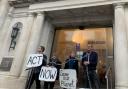 Four XR protesters are in court after chaining their necks to a Barclays Bank in Brighton last year