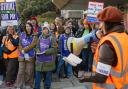 Adult social workers picketed at Hove Town Hall