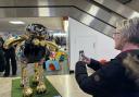 Visitors took pictures and selfies with the Shaun the Sheep sculptures ahead of tomorrow's auction