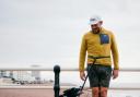 David Rogers has been running around Worthing Pier every day with his dog Dwynwen