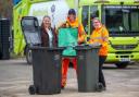Councillor Wendy Maples with Lewes bin staff