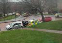 Emergency services in Hastings after a boy was stabbed