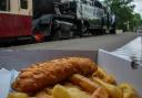 Enjoy fish and chips on a steam train this summer
