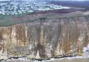 There has been a cliff fall in Peacehaven close to a caravan park