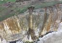 A cliff fall was reported in Peacehaven close to a caravan park