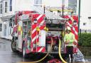 Firefighters at the scene in The Steyne, Bognor