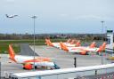 EasyJet planes on the ground
